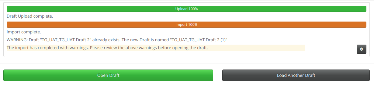 Draft Import