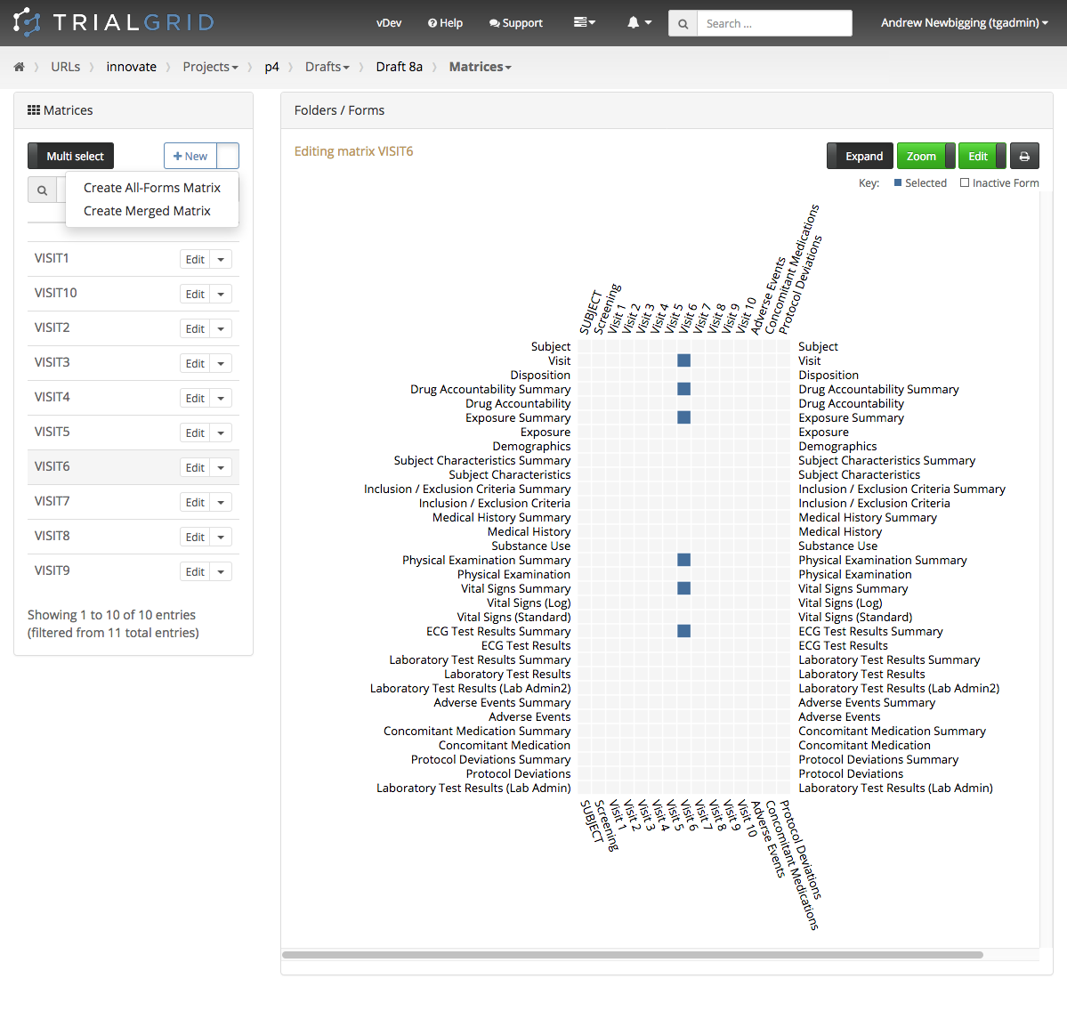 Create Merged Matrix Step 1