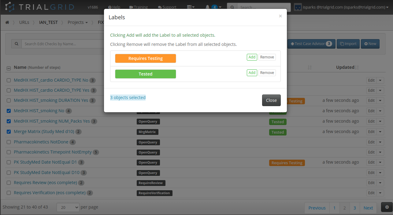 Bulk Object Labelling