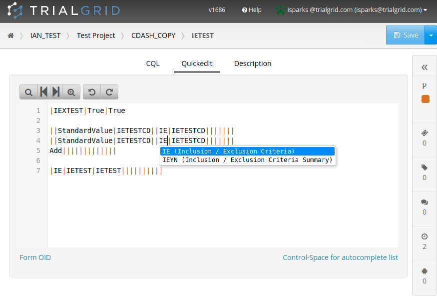 QuickEdit for Derivations