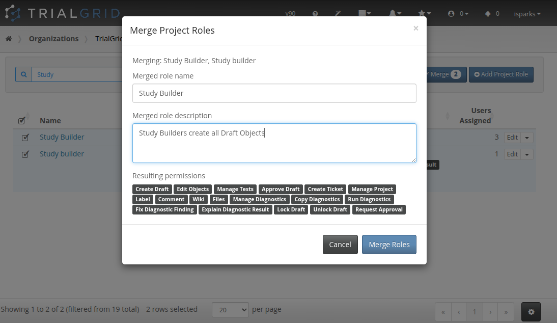 Figure 4: Merge Dialog Merge Dialog