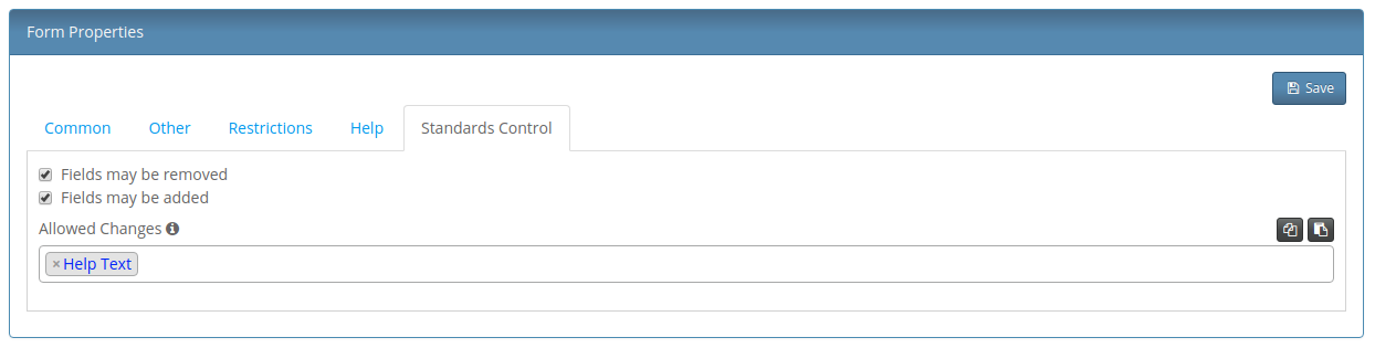 TG Form Standards